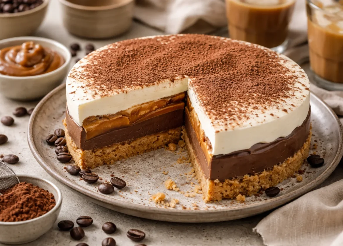 Torta Gelada de Café com Laranja e Chocolate Meio Amargo
