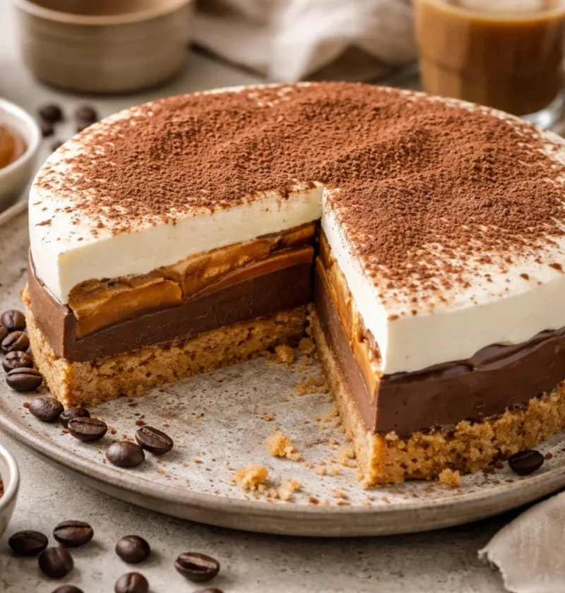 Torta Gelada de Café com Laranja e Chocolate Meio Amargo