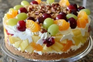 Torta Jardim de Frutas com Creme Especial