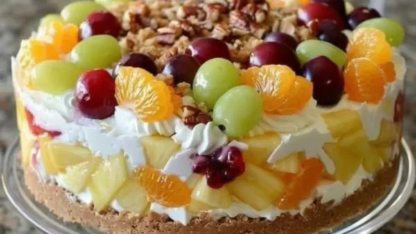 Torta Jardim de Frutas com Creme Especial