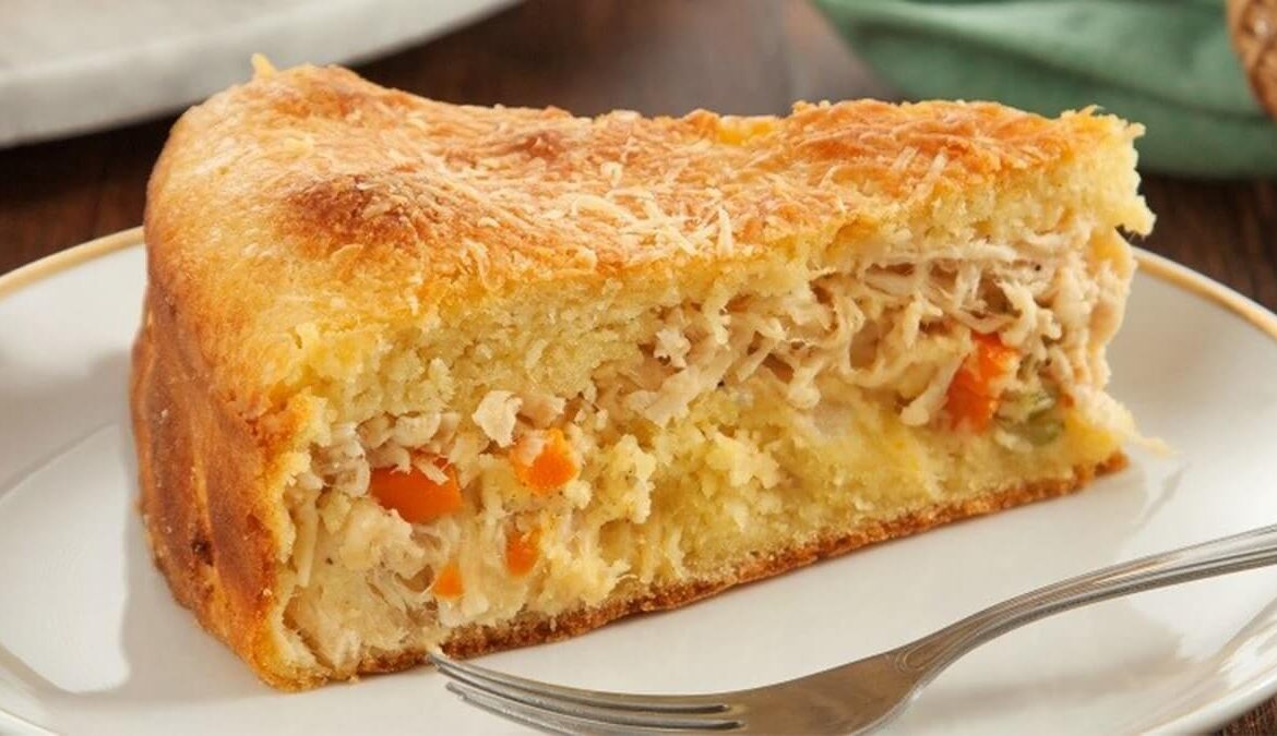 Torta de Frango com Creme de Milho Verde