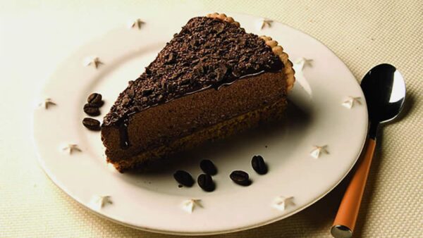 Torta Mousse Fitness de Café com Chocolate Amargo