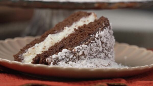 Torta Ouro Fit de Coco com Cacau